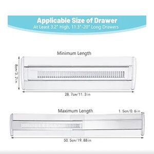 NWT, Adjustable Drawer Organizer Divider, Set of 2
